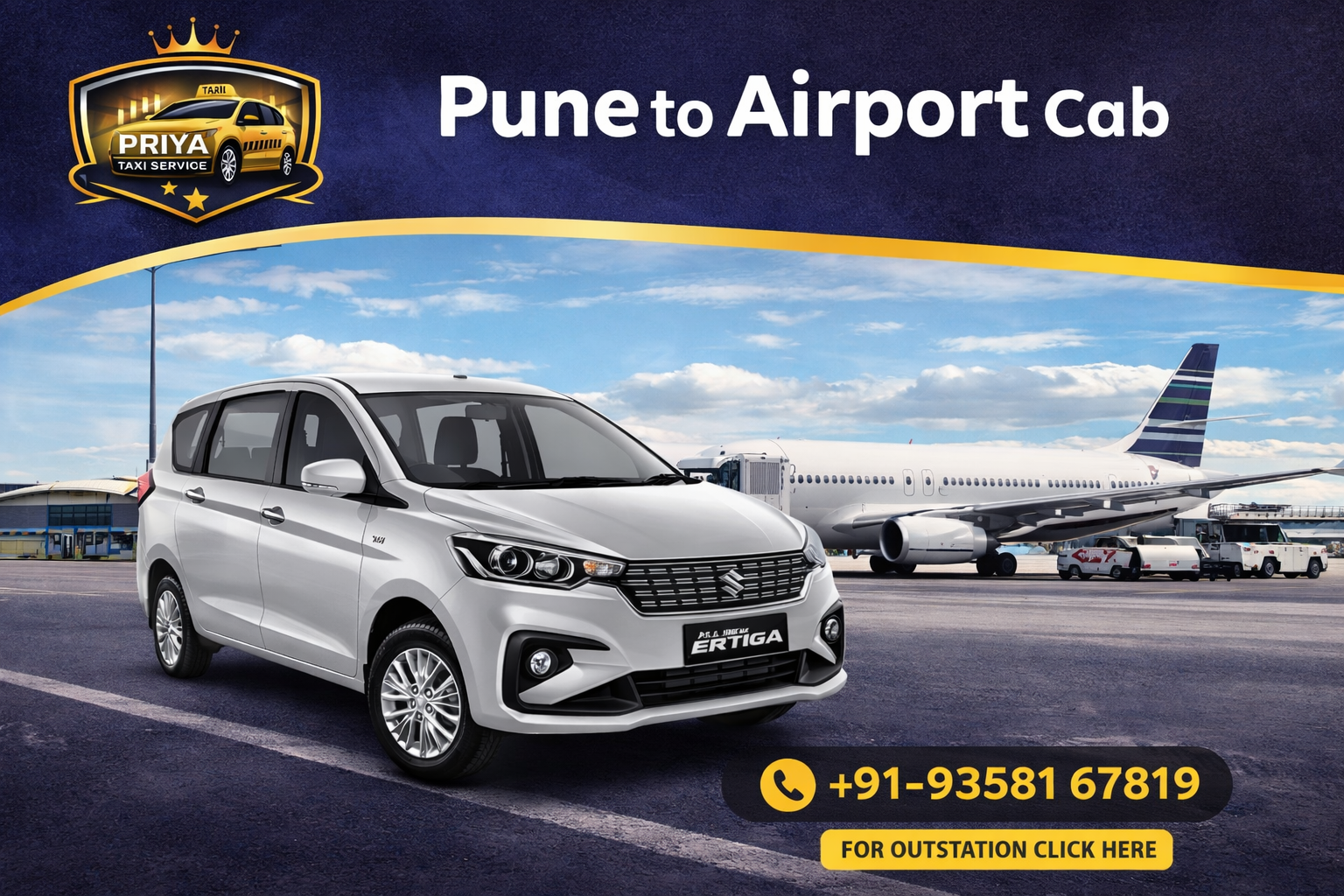 Pune to Airport cab - best service and economical price